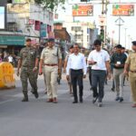 सतर्क प्रशासन का flag march
