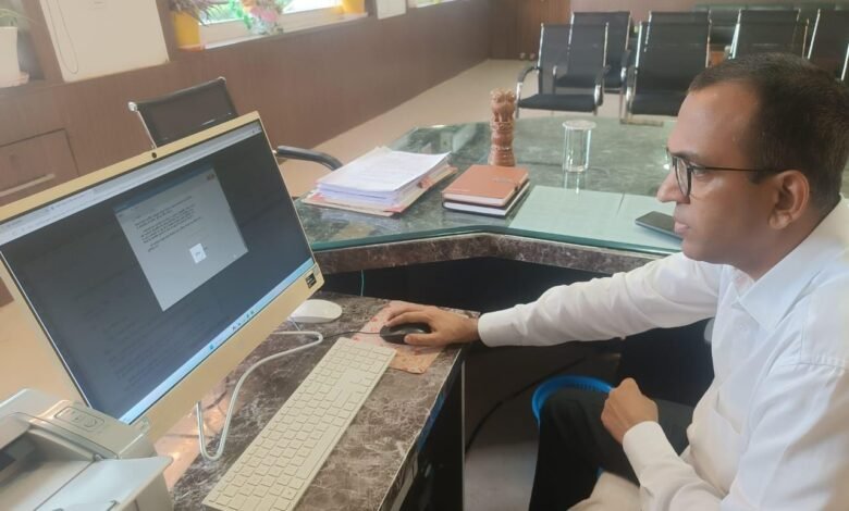 E-Office: Department should forward the file through e-office...Directions to understand the instructions given by the Collector