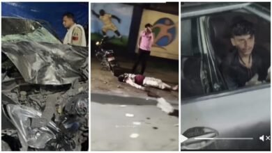 Horrific Road Accident: Drunk car driver wreaks havoc in Korba...! 2 killed, 3 injured in horrific road accident... Watch the horrific VIDEO here