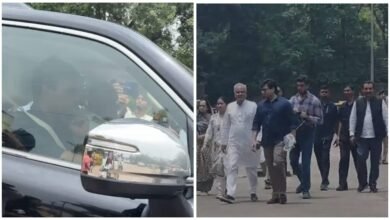 CG Liquor Scam: Bhupesh Baghel reached ED office to meet his son Chaitanya Baghel...! Watch the video here