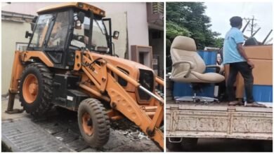 Tomar Brothers: Bulldozer runs on illegal construction of absconding Tomar brothers...! Joint action by police and corporation