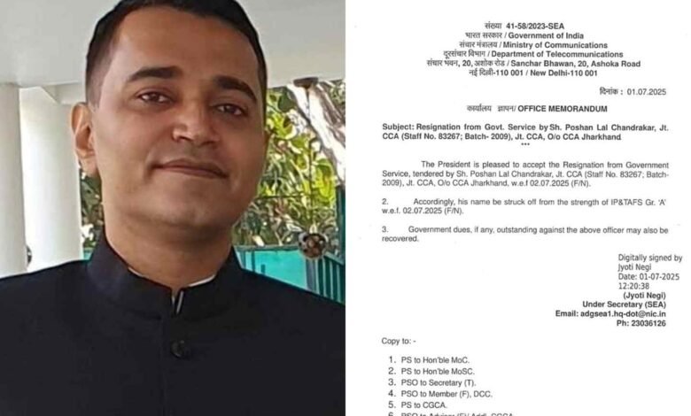 Resignation of IAS: IAS Poshan Chandrakar's resignation accepted…! Speculation of entering politics intensifies… see here
