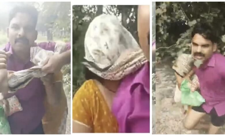 Dirty BJP Minister: Obscene act in the crematorium…! BJP district minister caught naked with a woman…leader expelled from the party…see viral video here