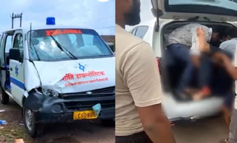 Shanti Diagnostic Centre: The ambulance had hit a bike and a scooter...! The SP got the injured boy and girl taken to the hospital in a government vehicle