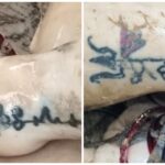 Shivnath River: Bilaspur Breaking...! Woman's body found in suspicious condition... Tattoo of 'Mahadev' written in trident on right hand... Graphic style on left hand too... See here
