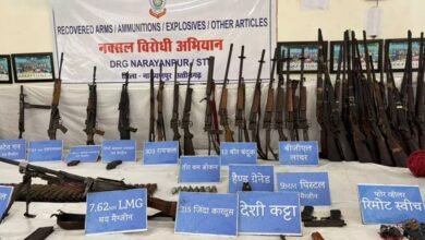 Big Success of Forces: Security forces got a big success in Abujhmad encounter...! Huge amount of arms and explosives recovered