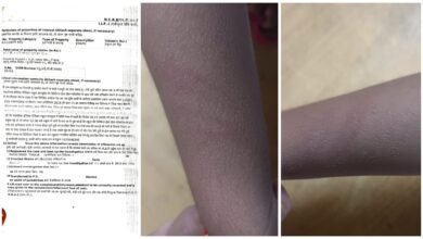 Mother Teresa School: Act of the principal of Mother Teresa School of Durg... Brutally beating a nursery student for saying 'Radhe-Radhe'... then pasted tape on his mouth...