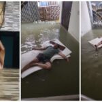 Inspector of Prayagraj: Ganga worshipper inspector...! Made his house a swimming pool... watch the viral video here
