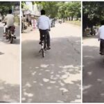 Simplicity of IAS: Collector's coming to office by bicycle becomes a topic of discussion...! VIDEO goes viral