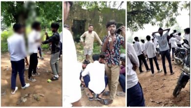Peon ki Kartut: The peon was drinking alcohol with outsiders in the school premises... When the students objected, he started beating them... Watch the video here