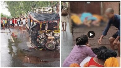 Tragic Road Accident: Ganga bathing journey becomes last journey… Auto and truck collide head-on… 8 dead