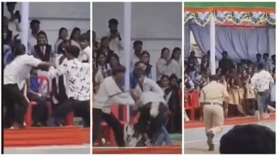 Independence Festival: Ruckus during Independence Day celebrations in Home Minister's district...! Three youths chased and beat up a young man... Watch the video here