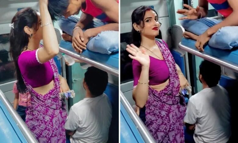 Video Viral: Kinnar full of gentleness and confidence in purple saree… you too will fall in love after seeing it