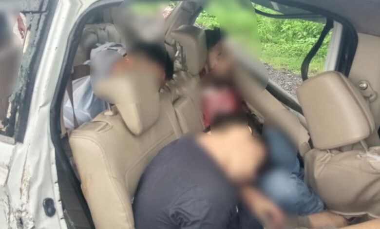National Highway: Disturbing road accident in Rajnandgaon...! 6 youths died a painful death...see the gruesome scene here VIDEO