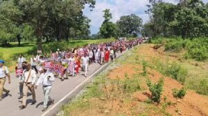 NMDC Negligence: Ponds poisoned...farming ruined...animals dead...children critical...red water from Bailadila mines causing this damage...massive foot march by angry villagers