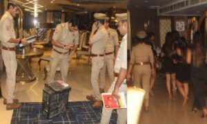 Raid in Night Party: Late night raid on farm house in Telibandha...! Foreign liquor and hookah pot seized in drunken party...Ravindra Singh Chawla arrested