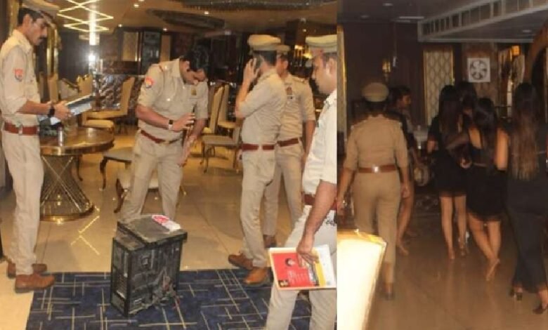 Raid in Night Party: Late night raid on farm house in Telibandha...! Foreign liquor and hookah pot seized in drunken party...Ravindra Singh Chawla arrested