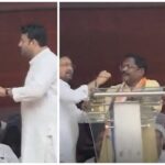 Congress Infighting: ‘Political Dangal’ on Congress stage… Baghel attacks Singhdev… Dahriya stings Mahant… snatches mic from Bhagat… watch VIDEO here