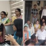 Big news from Raipur during the Navratri festival…! A sensation erupted at Adarsh ​​Vidyalaya after a sacred thread was cut and a tilak was erased… Family members protested… Watch the video here.
