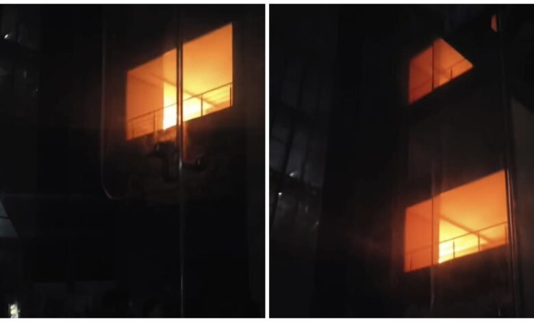 Fire in Babylon Tower: A huge fire broke out in Babylon Tower...! No loss of life...the team that arrived on time averted a major tragedy...watch the video here