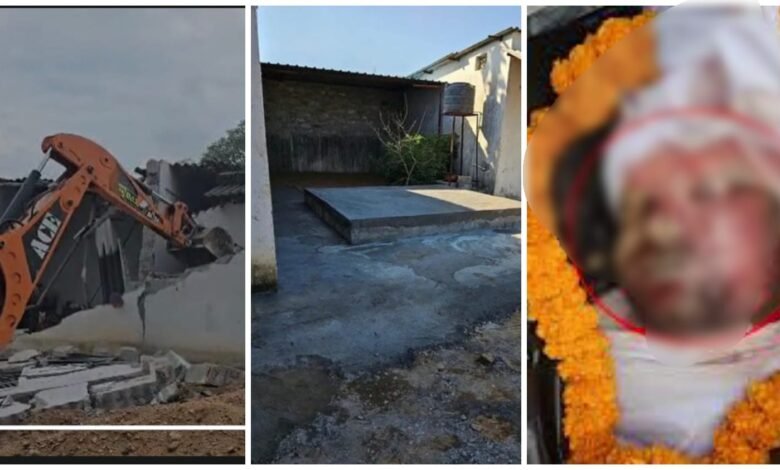 Mukesh Murder Case: Big action in journalist Mukesh Chandrakar murder case...! Bulldozer runs on accused's enclosure... watch VIDEO here