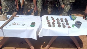 Big blow to Naxalites: Security forces recover a huge cache of explosives and weapons in Abujhmad.