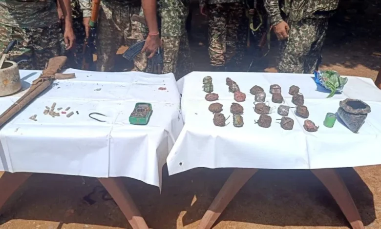 Big blow to Naxalites: Security forces recover a huge cache of explosives and weapons in Abujhmad.