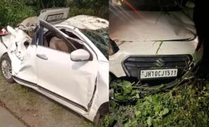 National Highway: Road accident in Mahasamund...! Car overturns while trying to save a cow... 3 die on the spot