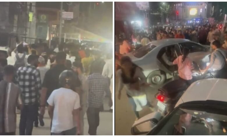 Nigerian Thief: Nigerian youth flees Raipur after robbing mobile phones...runs over several people with his car while leaving...watch the video here