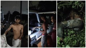 Rioting Youth: A police constable was attacked with a sword in Raipur... Villagers showed bravery... Watch the viral video here.