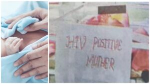 Ambedkar Hospital: A serious blow to human dignity! A poster pasted near a newborn at Ambedkar Hospital reads, "The child's mother is HIV positive." The High Court is strict and demands a response from the Chief Secretary.