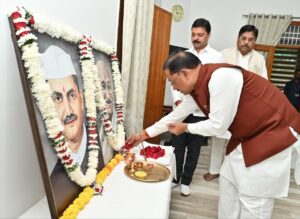 CM Vishnu: Chief Minister Vishnu Sai paid tribute to Gandhi and Shastri on their birth anniversary.