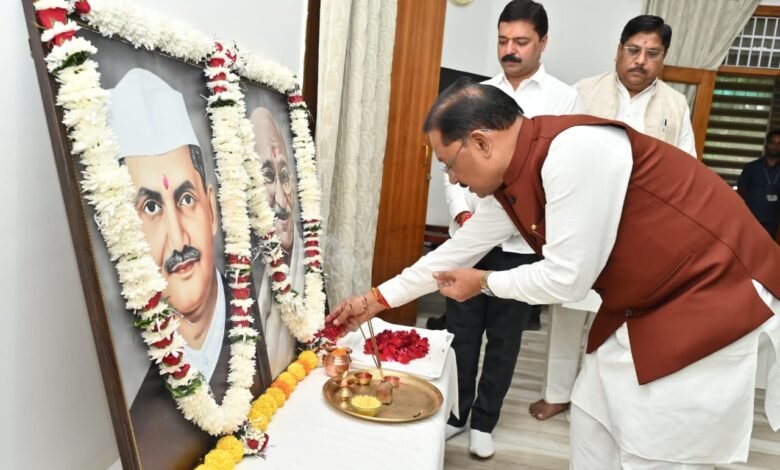 CM Vishnu: Chief Minister Vishnu Sai paid tribute to Gandhi and Shastri on their birth anniversary.