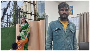 Statue Broken: The broken statue of the goddess will be reinstalled within 24 hours! The accused is in police custody. Video