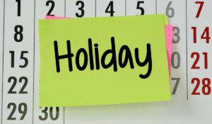 Local Holiday: Changes to local holidays...! The holiday will now be on December 10th instead of October 21st... See the order copy here.