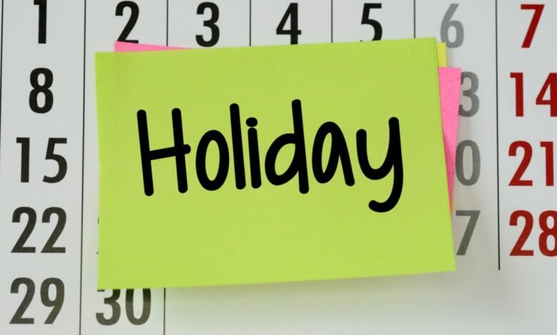 Local Holiday: Changes to local holidays...! The holiday will now be on December 10th instead of October 21st... See the order copy here.