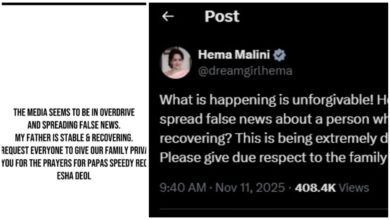 Esha Deol Statement: Esha Deol shared an Instagram post, dismissing rumors of her death…Hema Malini expressed anger…see both their posts here