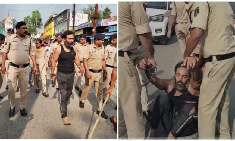 History Sheeter: The moneylender who used to travel around in expensive cars is now handcuffed... Virendra Tomar's arrogance is gone...! He fainted during a procession... Watch the video here