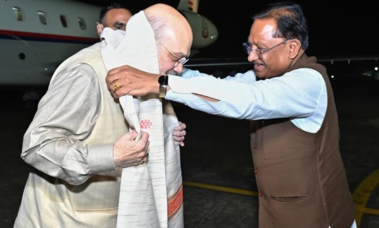 DGP-IG Conference: DGP-IG Conference…! Union Home Minister Amit Shah arrived in Raipur late last night… DG-IG responsible for security… Special arrangements for guests.