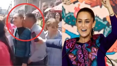 President of Mexico: Mexico's first female president was molested...! Sheinbaum was attempted to be kissed in the middle of a crowd... Watch the video here
