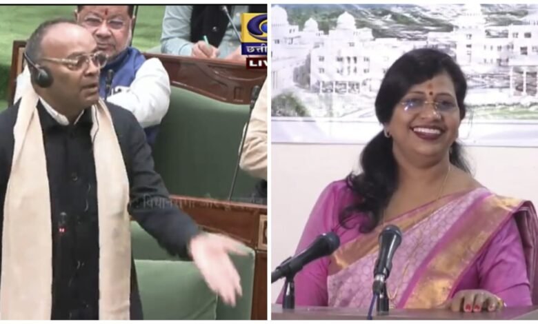 CG Assembly: Political storm in the House...! Ajay Chandrakar angered by Congress MLA Sangeeta Sinha's 'Bring 15 MLAs, become Chief Minister' offer...Watch the video here.