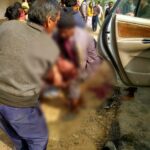 Political Violence: Big news from Korba...! BJP leader dead... Deadly attack at PMGSY road construction site... Heart-wrenching video.