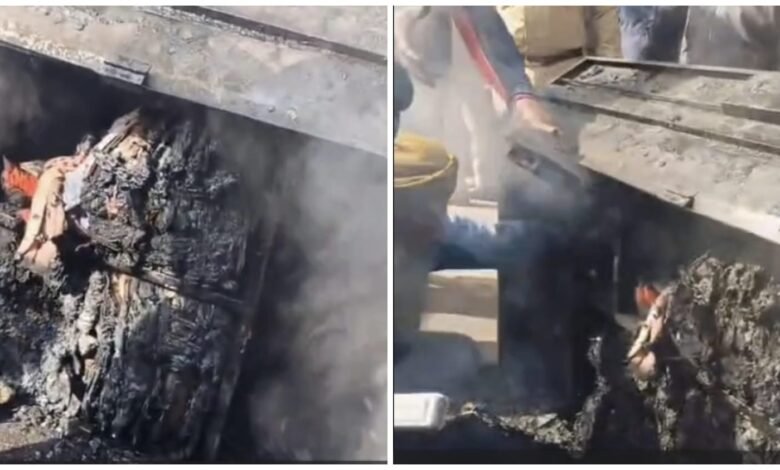 Tatibandh Fire: Elderly man trapped in the flames of a house fire screamed for help... a tragic death... Watch the video here.