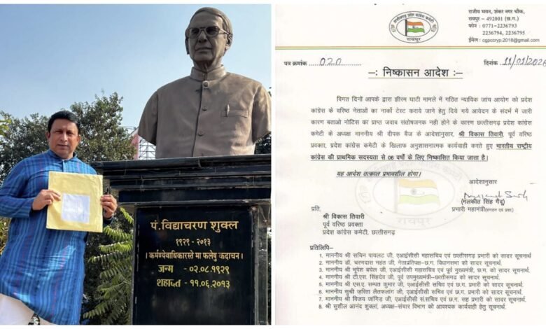 Congress Action: Breaking...Big decision by Congress...! Former spokesperson Vikas Tiwari expelled...Statements on the Jhiram incident proved costly.