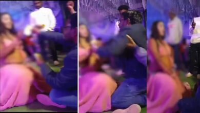 Dance Program: Government employee forgets all decorum! Employment assistant showers money on dancer performing vulgar dance... Watch the video here.