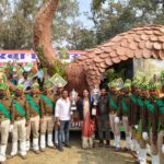 Korba Forest Division: The tableau from Korba Forest Division on Republic Day...! It conveyed a powerful message about Indian pangolin conservation...! It secured second place in the parade.