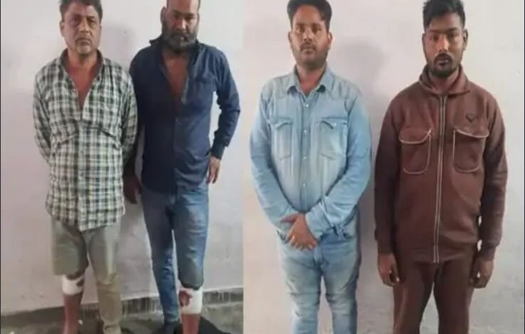 Bilaspur Robbery Case: 3.35 crore worth of gold was looted in Bilaspur...! Police conducted a short encounter in UP... 4 accused arrested.