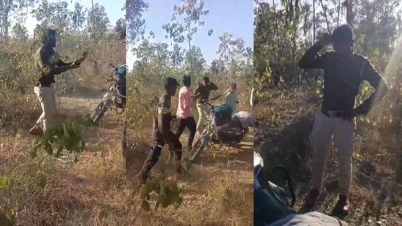 Viral Video: Video of a uniformed guard being assaulted and forced to dance in Surajpur goes viral! Social media is abuzz... watch the video.