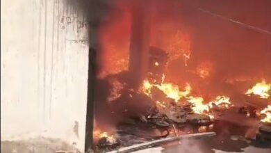 Fire: Massive fire breaks out at Gajmohini Apartments in Bilaspur…! Goods worth lakhs destroyed… watch the video here