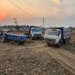 Mining Action: Major crackdown on the mining mafia in Bilaspur! 14 vehicles seized—ranging from JCBs to Hyvas.